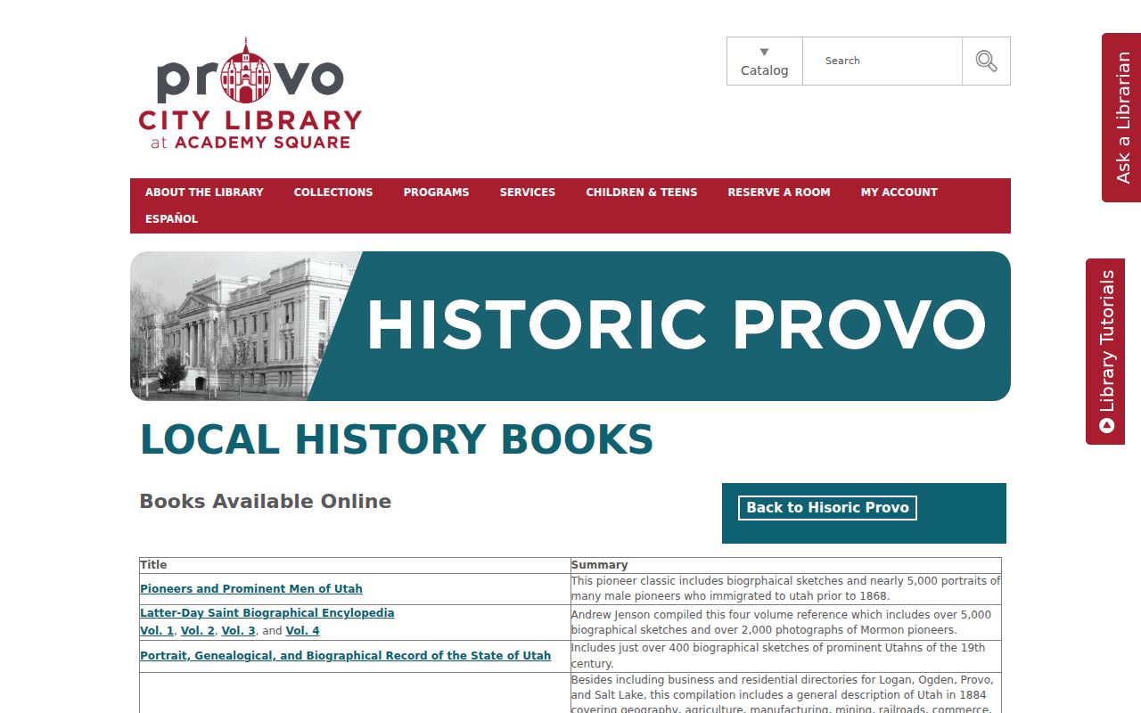 Utah County people search with Provo Library Polk directory holdings