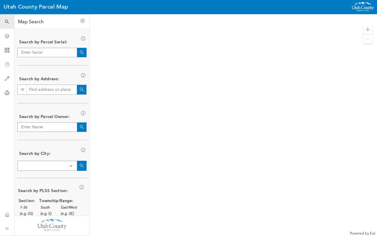 Utah County people search with parcel serial owner and address modes